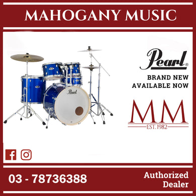 Pearl EXX725SP/C-717 Export EXX Series 5-Piece Drum Set, High Voltage Blue