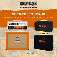 Orange Rocker 15 Terror 15-watt 2-channel Tube Head with Orange PPC212OB 120-watt 2x12 Cabinet