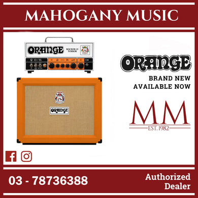 Orange Rocker 15 Terror 15-watt 2-channel Tube Head with Orange PPC212OB 120-watt 2x12 Cabinet