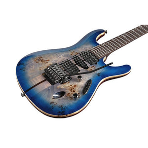 Ibanez S1070PBZ-CLB S Premium Series Electric Guitar, Cerulean Blue Burst