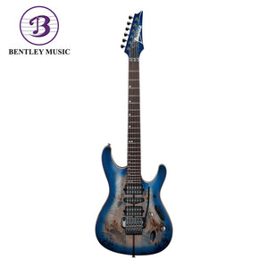 Ibanez S1070PBZ-CLB S Premium Series Electric Guitar, Cerulean Blue Burst