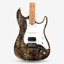 SQOE SEIB900 HSS Roasted Maple Series Electric Guitar with Tremolo ( SEIB / SEIB-900 ) Charcoal Black