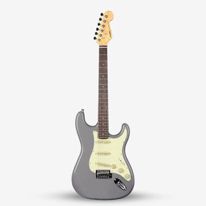 SQOE SEST200 Stratocaster Body SSS Vintage Electric Guitar ( SEST / SEST-200 / ST / ST-200 ) Silver