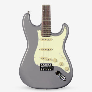 SQOE SEST200 Stratocaster Body SSS Vintage Electric Guitar ( SEST / SEST-200 / ST / ST-200 ) Silver