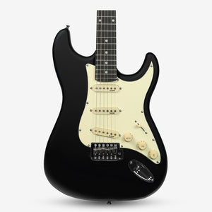 SQOE SEST202 Stratocaster Body SSS Electric Guitar , Rosewood Fretboard ( SEST / SEST-202 / ST 202 ) Black
