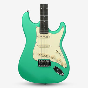 SQOE SEST202 Stratocaster Body SSS Electric Guitar , Rosewood Fretboard ( SEST / SEST-202 / ST 202 ) Green