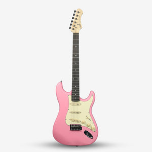 SQOE SEST202 Stratocaster Body SSS Electric Guitar , Rosewood Fretboard ( SEST / SEST-202 / ST 202 ) Pink