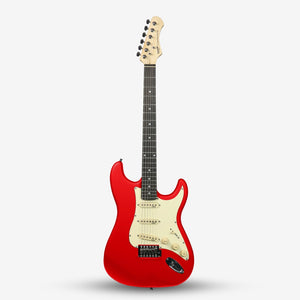 SQOE SEST202 Stratocaster Body SSS Electric Guitar , Rosewood Fretboard ( SEST / SEST-202 / ST 202 ) Red