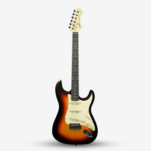 SQOE SEST202 Stratocaster Body SSS Electric Guitar , Rosewood Fretboard ( SEST / SEST-202 / ST 202 ) Sunburst