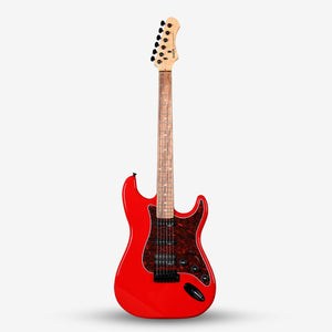 SQOE SEST230 Super Stratocaster Body HSS Electric Guitar Rosewood Fretboard ( SEST / SEST-230 / ST ) Red