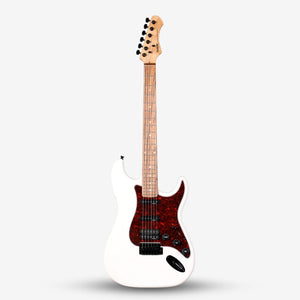 SQOE SEST230 Super Stratocaster Body HSS Electric Guitar Rosewood Fretboard ( SEST / SEST-230 / ST ) White