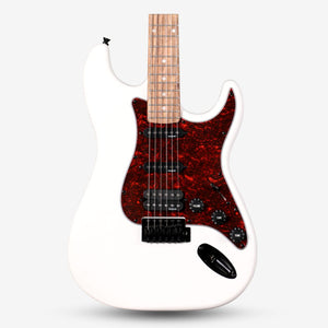 SQOE SEST230 Super Stratocaster Body HSS Electric Guitar Rosewood Fretboard ( SEST / SEST-230 / ST ) White