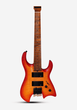 Luxars Headless S-G63-7 7 String Cherry Sunburst Electric Guitar