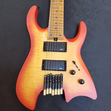 Luxars Headless S-G63-7 7 String Cherry Sunburst Electric Guitar