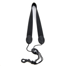 Rico by D’Addario SJA13 Fabric Saxophone Strap with Plastic Snap Hook, Black