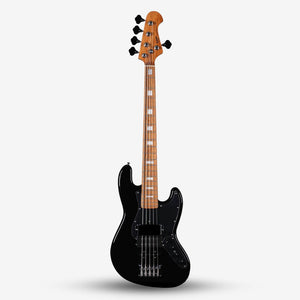 SQOE SJB-658 5 String Jazz Bass Guitar with Roasted Maple Neck / SJB-658 / SJB 658 Black