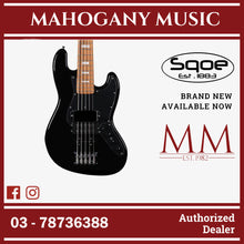 SQOE SJB-658 5 String Jazz Bass Guitar with Roasted Maple Neck / SJB-658 / SJB 658 Black