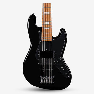 SQOE SJB-658 5 String Jazz Bass Guitar with Roasted Maple Neck / SJB-658 / SJB 658 Black
