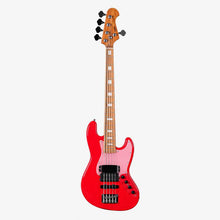 SQOE SJB-658 5 String Jazz Bass Guitar with Roasted Maple Neck / SJB-658 / SJB 658 Red