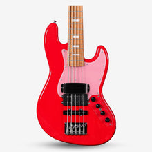 SQOE SJB-658 5 String Jazz Bass Guitar with Roasted Maple Neck / SJB-658 / SJB 658 Red