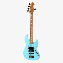 SQOE SJB-658 5 String Jazz Bass Guitar with Roasted Maple Neck / SJB-658 / SJB 658 Sky Blue