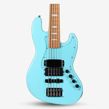 SQOE SJB-658 5 String Jazz Bass Guitar with Roasted Maple Neck / SJB-658 / SJB 658 Sky Blue