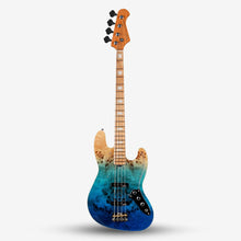 SQOE SJB700 Roasted Maple Series 4 string Jazz Bass Guitar / SJB 700 / SJB-700 Caribbean Fade Surf