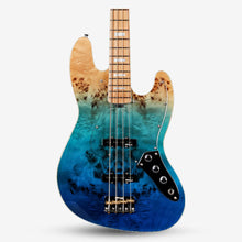 SQOE SJB700 Roasted Maple Series 4 string Jazz Bass Guitar / SJB 700 / SJB-700 Caribbean Fade Surf