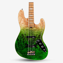 SQOE SJB700 Roasted Maple Series 4 string Jazz Bass Guitar / SJB 700 / SJB-700 Moss Green Fade