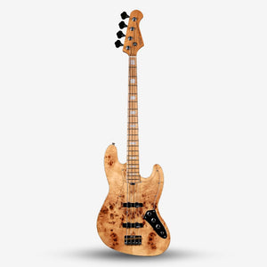 SQOE SJB700 Roasted Maple Series 4 string Jazz Bass Guitar / SJB 700 / SJB-700 Natural
