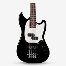 SQOE SJB400 Short Scale 4 String Jazz Bass Guitar, Roasted Maple Neck, Rosewood Fretboard ( SQSJB400 / SJB-400 / SJB ) Black