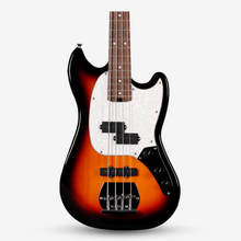 SQOE SJB400 Short Scale 4 String Jazz Bass Guitar, Roasted Maple Neck, Rosewood Fretboard ( SQSJB400 / SJB-400 / SJB ) Sunburst