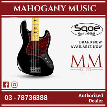 SQOE 5 Strings Jazz Bas Guitar, Maple Fretboard - ( JB5BS-300, SB-JB5BS-300 / JB5BS ) Black