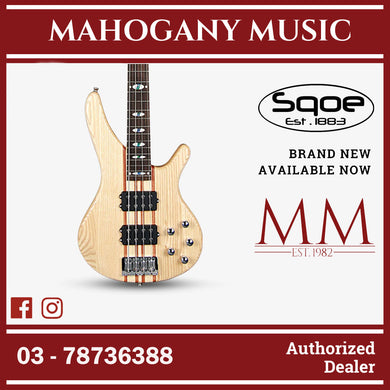 SQOE LT4BS Active 4 String Bass Guitar - LT4BS-BK LT4BS-N LT4BS-RD Natural