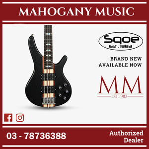 SQOE LT4BS Active 4 String Bass Guitar - LT4BS-BK LT4BS-N LT4BS-RD Black