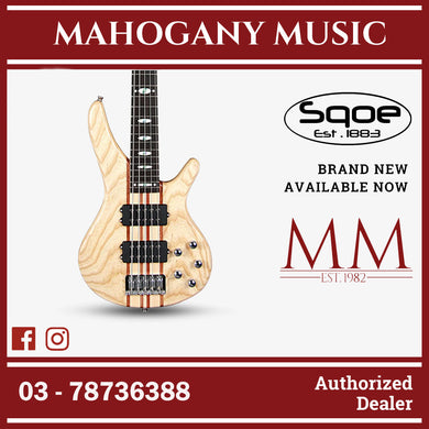SQOE LT5BS Active 5 String Bass Guitar - LT5BS-BK LT5BS-N LT5BS-RD Natural
