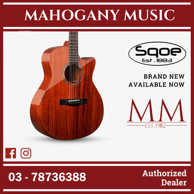 SQOE S360T-SK 41 inch Solid Top Acoustic Guitar ( S360T SK / S-360-T )