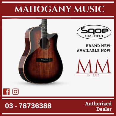 SQOE S370-FG 41 inch Solid Top Acoustic Guitar ( S370 FG / S370FG / S-370 )