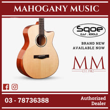 SQOE S370T-SK 41 inch Solid Top Acoustic Guitar ( S370T SK / S-370-T )