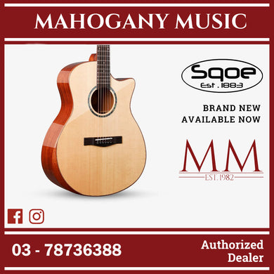 SQOE S370T-SK 41 inch Solid Top Acoustic Guitar ( S370T SK / S-370-T )