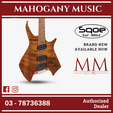 SQOE SEIB995 Roasted Maple Neck, Headless Humbucker Electric Guitar ( SEIB-995 / SE-IB995 / SEIB ) Natural