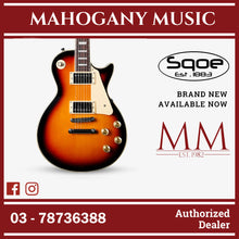 SQOE SELP100 Les Paul Body HH Electric Guitar Rosewood Fretboard ( SELP-100 / SELP100 / LP ) Sunburst