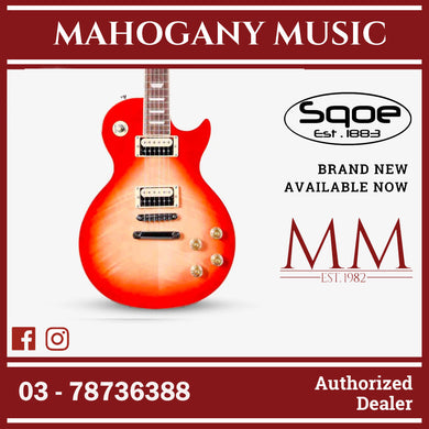 SQOE SELP200 Les Paul Body HH Electric Guitar Rosewood Fretboard ( SELP / SELP-200 / LP ) Tiger Pink