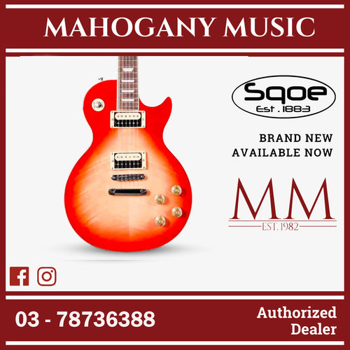 SQOE SELP200 Les Paul Body HH Electric Guitar Rosewood Fretboard ( SELP / SELP-200 / LP ) Tiger Pink
