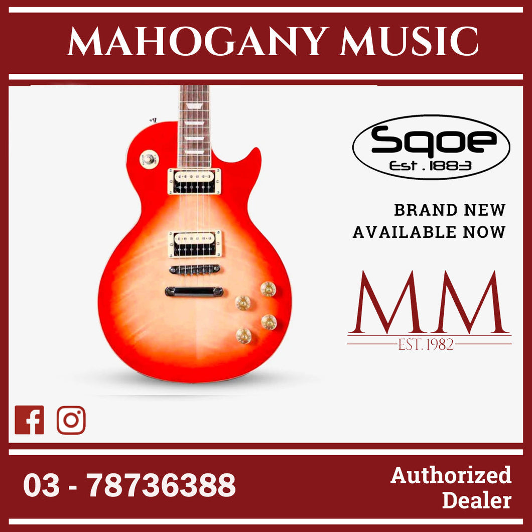 SQOE SELP200 Les Paul Body HH Electric Guitar Rosewood Fretboard ( SELP / SELP-200 / LP ) Tiger Pink
