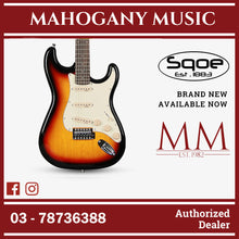 SQOE SEST200 Stratocaster Body SSS Vintage Electric Guitar ( SEST / SEST-200 / ST / ST-200 ) Sunburst