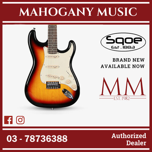 SQOE SEST200 Stratocaster Body SSS Vintage Electric Guitar ( SEST / SEST-200 / ST / ST-200 ) Sunburst