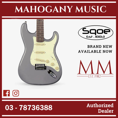 SQOE SEST200 Stratocaster Body SSS Vintage Electric Guitar ( SEST / SEST-200 / ST / ST-200 ) Silver