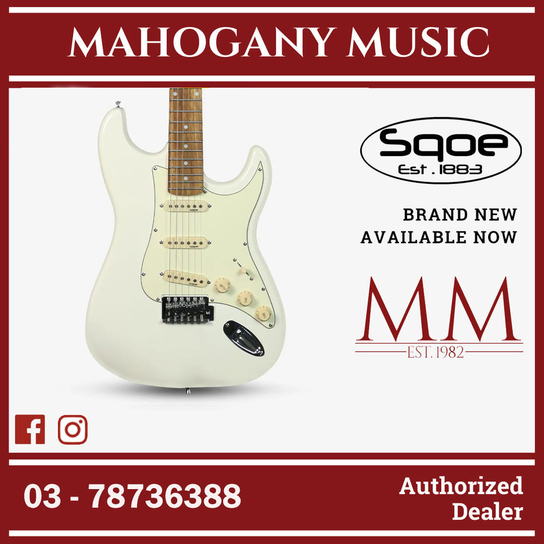 SQOE SEST200 Stratocaster Body SSS Vintage Electric Guitar ( SEST / SEST-200 / ST / ST-200 ) White