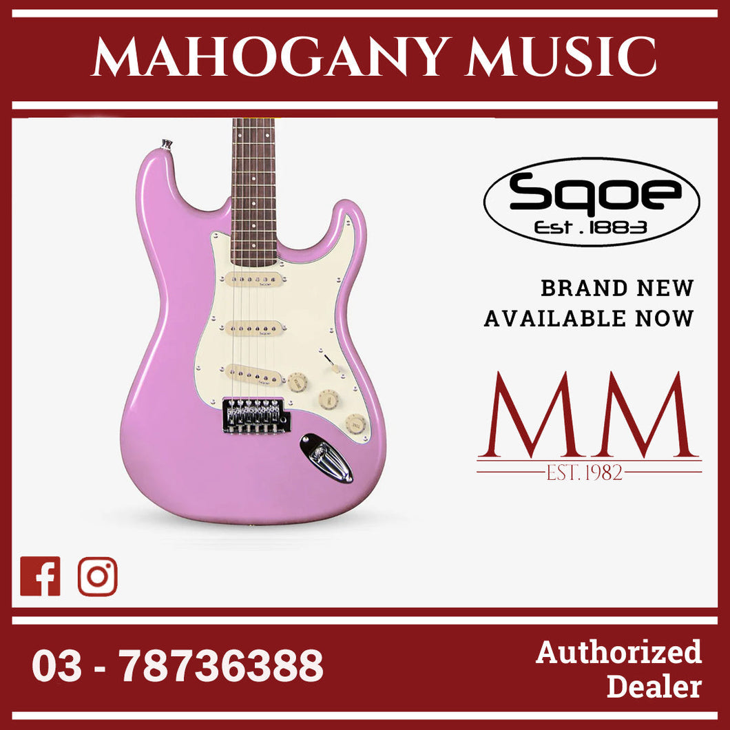 SQOE SEST200 Stratocaster Body SSS Vintage Electric Guitar ( SEST / SEST-200 / ST / ST-200 ) Pink